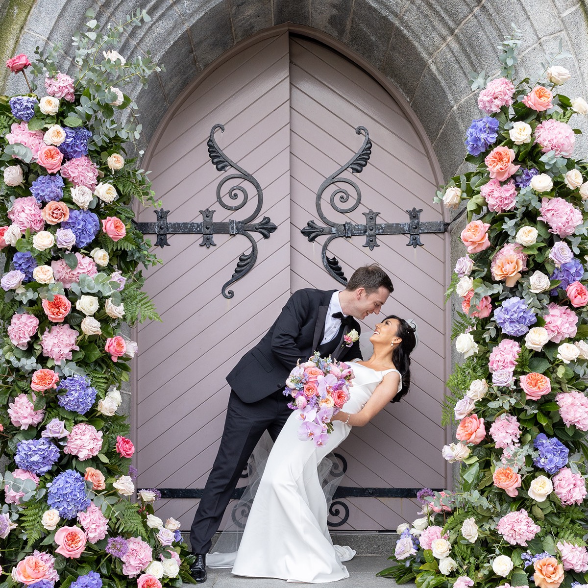 Floral arch ceremony